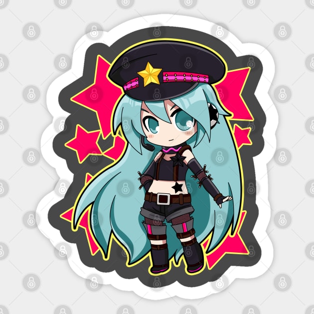 Hatsune Miku Punk Model Sticker by WarGreymonZero